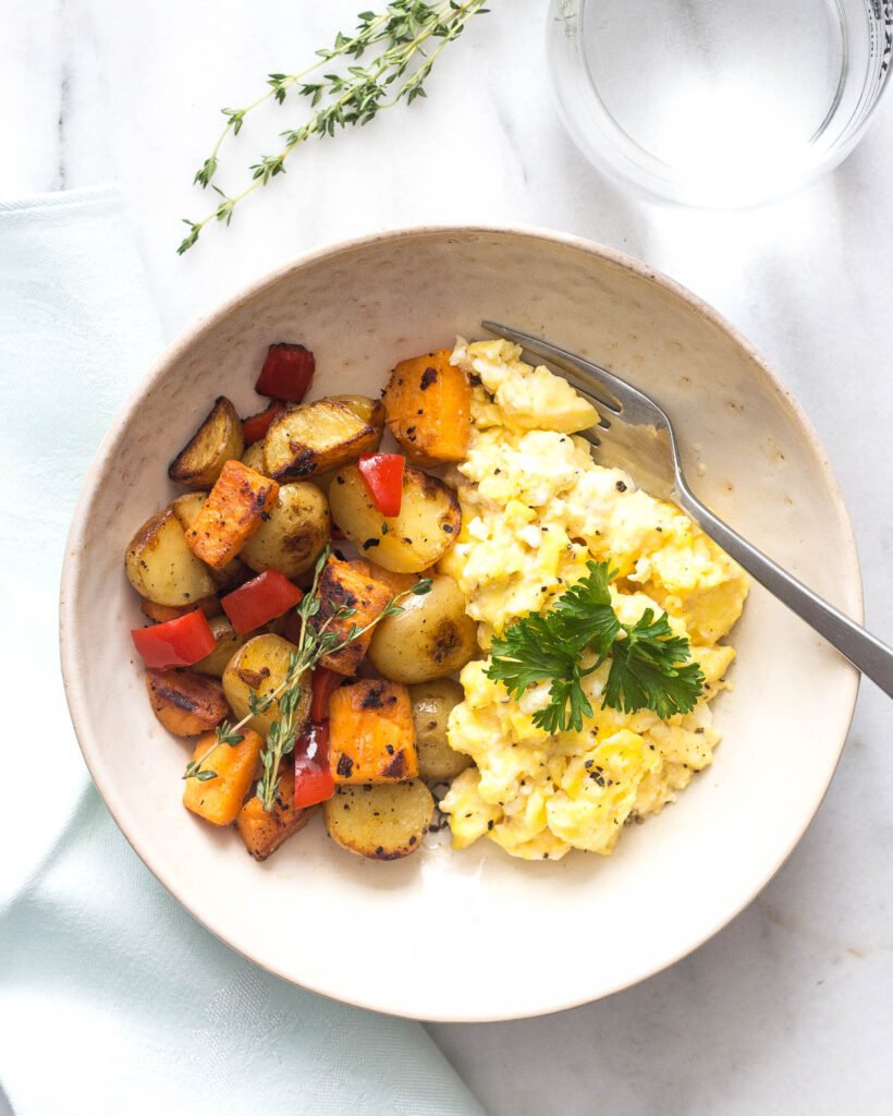 Pan Fried Potatoes & Sweet Potatoes Recipe - Barrie Hill Farms